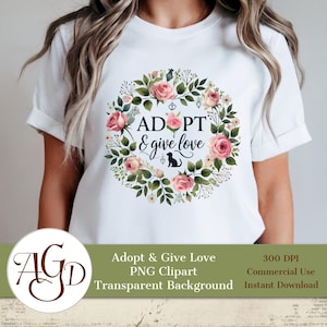 Diseño de adopción de mascotas PNG, diseño de camisetas, ideas de diseño de adopción de mascotas, camisetas para amantes de los animales, adopción de perros, sublimación de adopción de gatos png