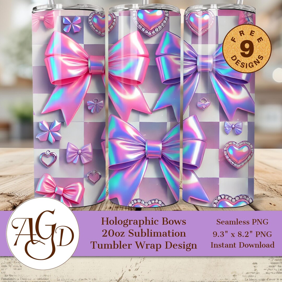 38oz Colorful Bows Tumbler