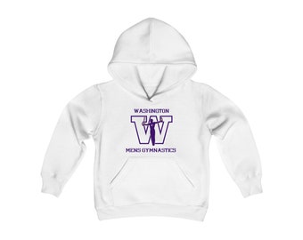 Washington Men's Gymnastics Kids Hoodie | Cozy Heavy Blend | Available in Multiple Colors