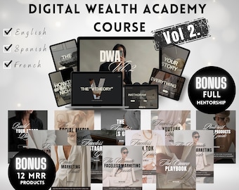 Digital Wealth Academy Course DWA Digital Marketing Course with Master Resell Rights MRR PLR Simple Passive Income Faceless Earn Money