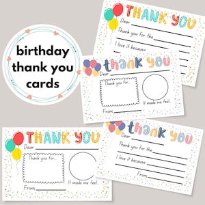 Anpassbare Geburtstag Danke Karten Digital Printable Download