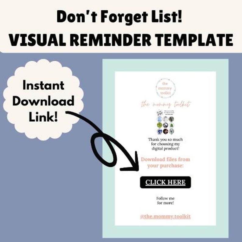 Visual School Checklist for Kids Printable Reminder for Morning Routine ...
