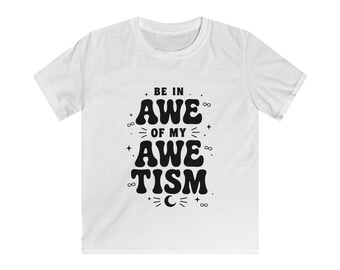 Be in Awe of My Awetism Kids Tee | Autism Awareness, Playful Typography