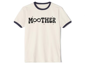 Infinity Mother graphic tee Ringer T-Shirt | retro script motherhood design