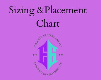 Shirt Sizing and Placement Chart