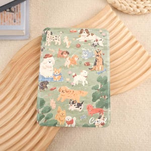 Cute Dogs Custom Kindle Case Cover For Kindle 11 Paperwhite 1/2/3/4, Kindle 2019/2022, Kindle Paperwhite 2021 Cover, Kindle 11th 12th Case