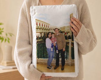 Almohada con fotolibro personalizada, almohada de recuerdo personalizada, regalo de aniversario, regalo de recuerdo familiar, regalo en memoria de mascota, regalo de cumpleaños para él/ella