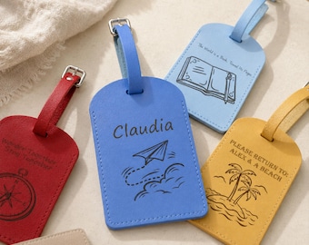 Set of 10 Bulk Personalized Wedding Favors for Guests, Custom Couple Luggage Tags, Bridal Shower Gift, Party Favors, Business Promotional