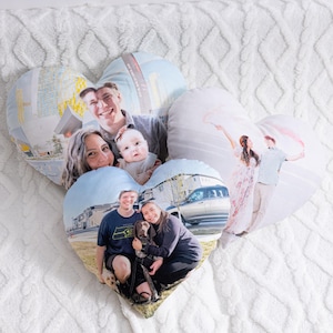 Personalized Photo DIY Heart-Shaped Pillow, Custom Name Throw Pillow, Cute Plush Decor Throw Pillow, Home Decorations Cushion
