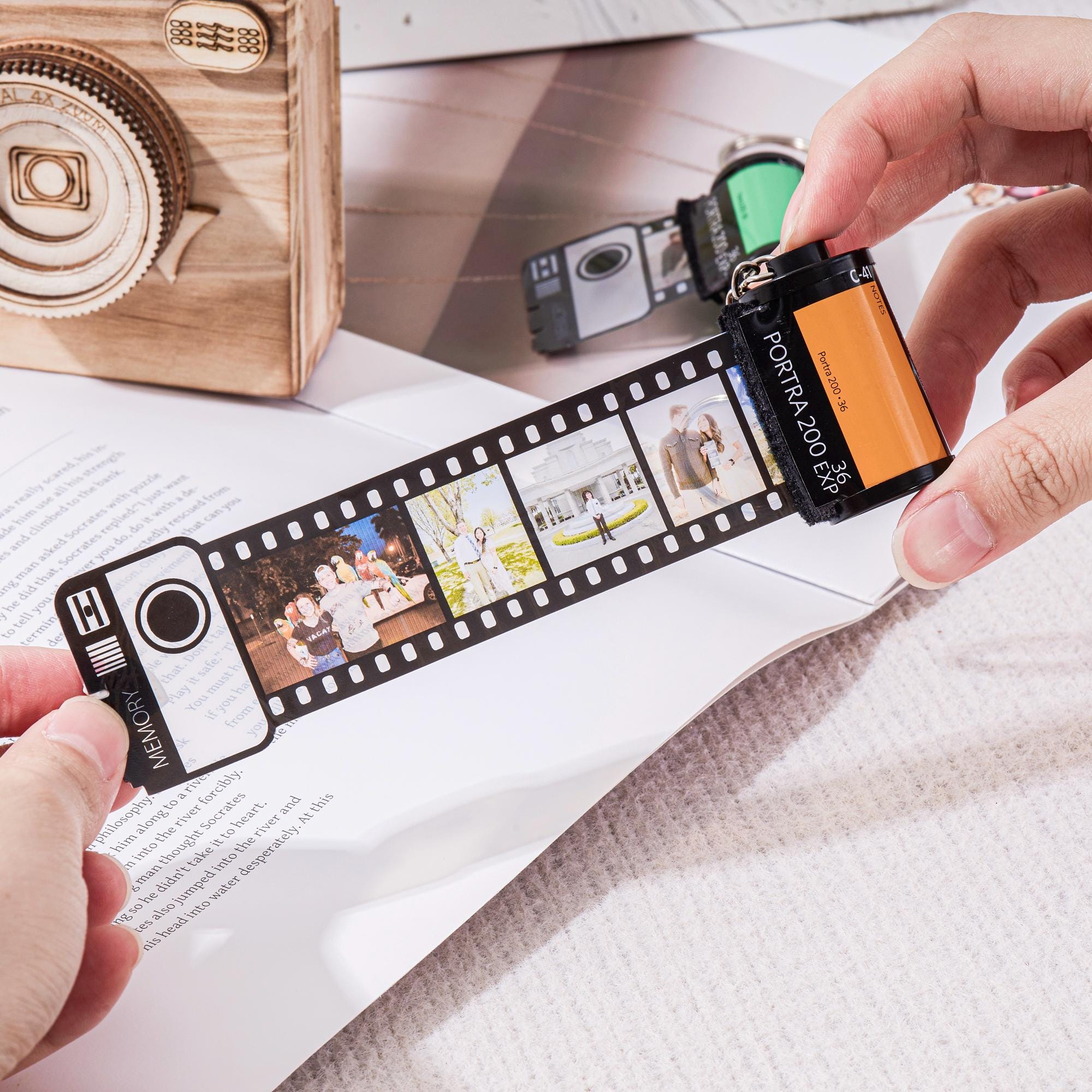 Custom Film Photo Keychain, Personalized Camera Roll Gift, Film Reel ...