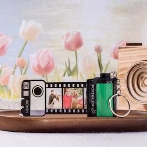 Custom Film Photo Keychain, Personalized Camera Roll Gift, Film Reel Keyring, Memory Gift, Mother&#39;s Day Gifts,Wedding Reel,gifts for my love