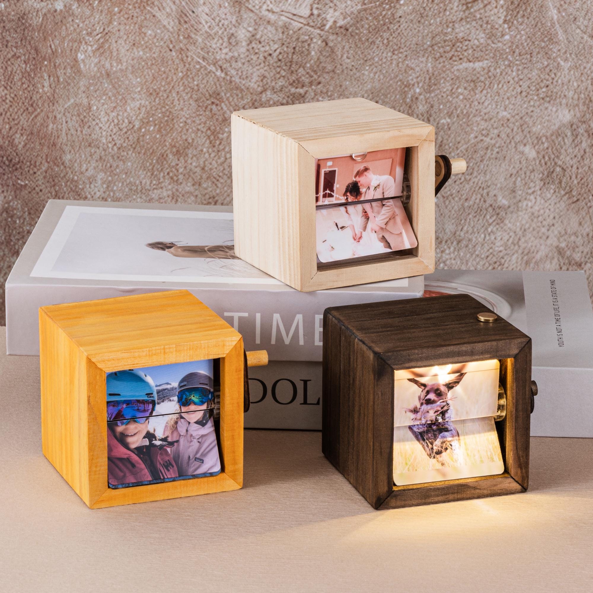 Custom Photo Flipbook Animation Box, Personalized Crank Photobox ...