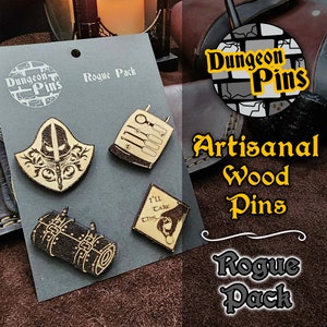 Dungeon Pins - Rogue Pack (Real Maple Wood Pins)