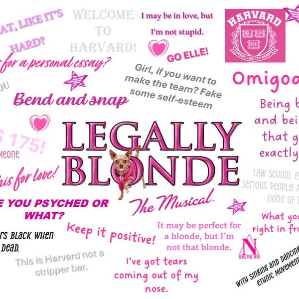 Legally Blonde Quotes Digital Product, legally blonde digital download