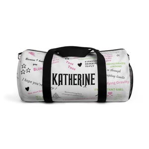 Personalised Wicked Inspired Duffel Bag, Glinda Elphaba Sayings, Broadway Musical Gift, personalised Travel Bag, Weekend Overnight Carry-On,
