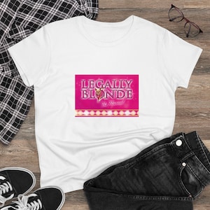 Legally Blonde the Musical  -Lights- Like it's Hard - Women's Midweight Cotton Tee The Perfect musical theatre gift! Unisex merchandise.