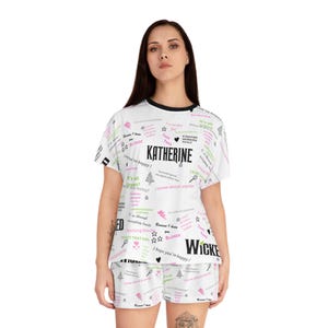 Personalized  Wicked Women&#39;s Short Pajama Set, wicked summer Pajama&#39;s, ladies wicked Pajama&#39;s wicked pajamas, sleepwear, wicked gifts