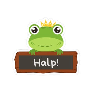 Kingsley Frog Sticker: The Assistant to the Villain Inspired Decal