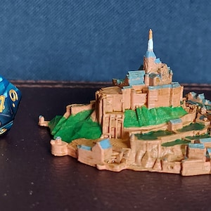 Mont Saint Michel 2,5 inch (Mount St Michael) geschilderd 3D-model