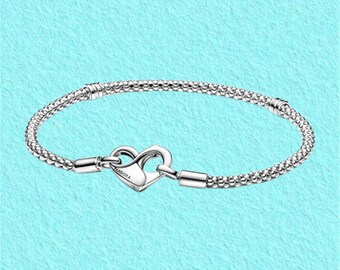 Pandora Moments Studded Chain Bracelets, Handmade Everyday S925 Sterling Silver Bracelet, Gift for her