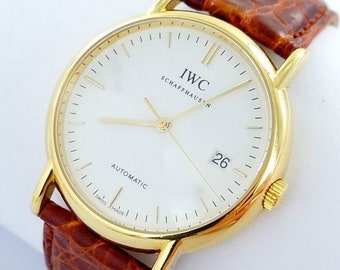 IWC Portofino 38mm Men's 18k Gold Ref. IW3533-21 Automatic Papers