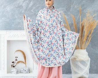 Ayzara Sherina Serie Erwachsene Reise Premium 2In1 Baumwolle Rayon Mukena,Muslimisches Gebetskleid,Hijab Kleid,Jilbab Kleid,Telekung Kleid,Khimar Kleid