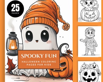 25 Halloween-kleurplaten voor kinderen| Halloweenfeest | Halloween-spellen in de klas | Leuke Halloween-activiteiten | Afdrukbare kleurplaten
