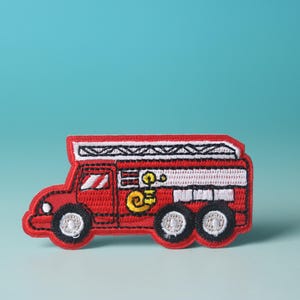 fire fighting truck patch, iron on patch, embroidered patch, aesthetic patch, funny patch, for jacket, for backpack,