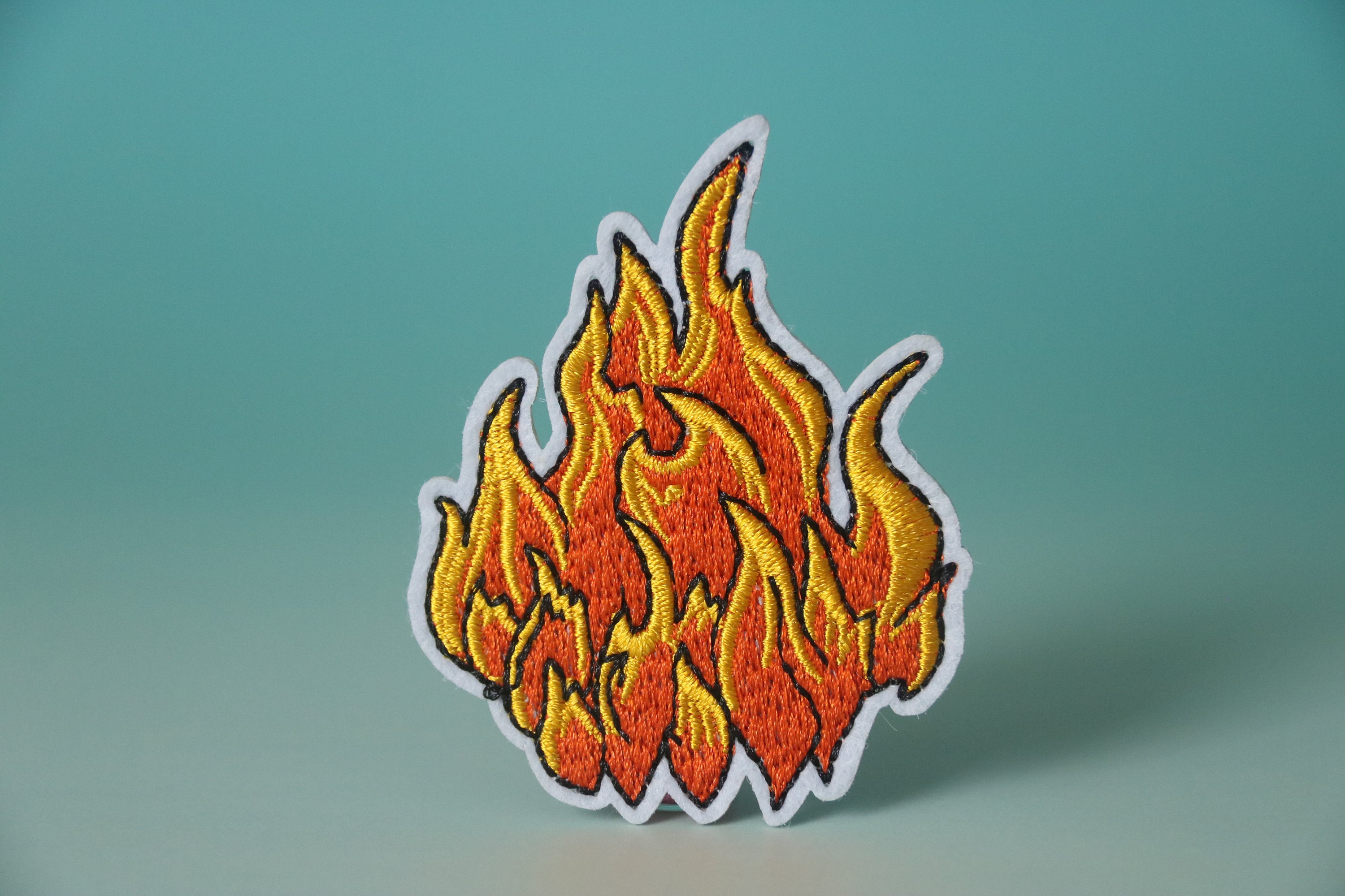 flame patch, fire patch, iron on patch, embroidered patch, aesthetic patch, funny patch, for jacket, for backpack,