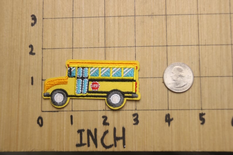 School Bus Patch, Iron on Patch, Embroidered Patch, Aesthetic Patch ...