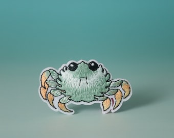 parche de cangrejo bebé, parche termoadhesivo, parche bordado, parche estético, parche divertido, para chaqueta, para mochila,