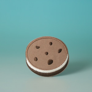 biscuit patch, cookie patch, Oreo patch, iron on patch, embroidered patch, aesthetic patch, funny patch, for jacket, for backpack,