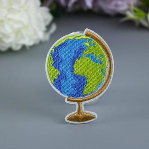 tellurion patch, Earth patch, iron on patch, embroidered patch, aesthetic patch, funny patch, for jacket, for backpack,