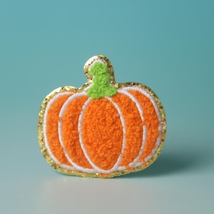chenille pumpkin patch, for Halloween patch, iron on patch, embroidered patch, aesthetic patch, funny patch, for jacket, for backpack,