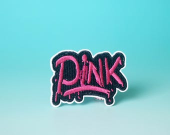 pink patch, iron on patch, embroidered patch, aesthetic patch, funny patch, for jacket, for backpack,