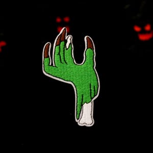 toppa a forma di mano di zombie, toppa per Halloween, toppa da stirare, toppa ricamata, toppa estetica, toppa divertente, per giacca, per zaino,