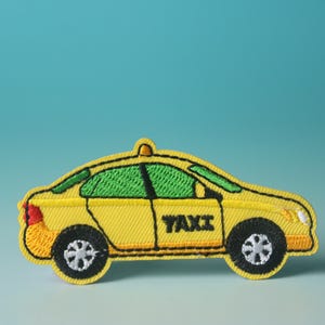 taxi patch, car patch, iron on patch, embroidered patch, aesthetic patch, funny patch, for jacket, for backpack,