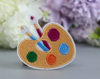 Parche termoadhesivo bordado "Paleta de colores": accesorio para pintar
