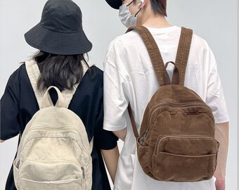 Vintage Flannel Backpack: Simple Yet Stylish Kids School Bag, Perfect Handbag for Small Children