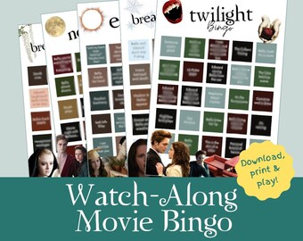 Twilight Saga Watch Along Bingo | Instant Download