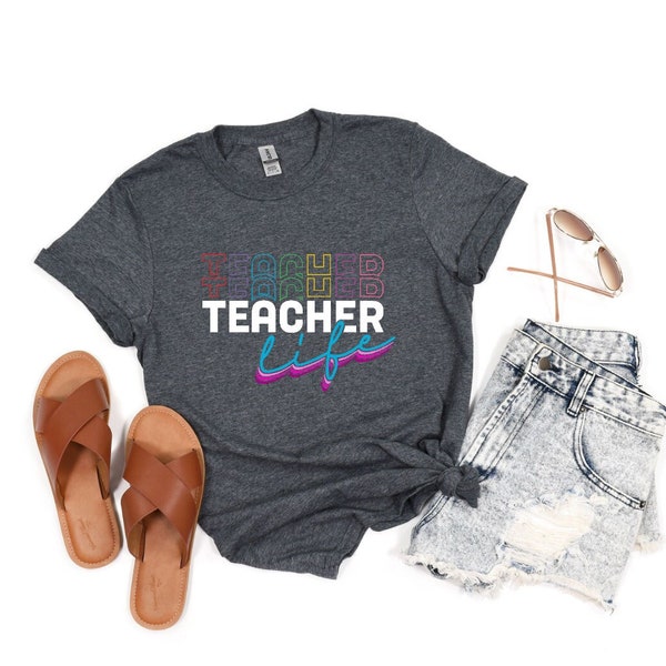 Custom Teacher Shirt, Comfort Color Teacher Tee, Teacher Appreciation Gift,  Retro T-shirt Teacher Gift, Personalized Teacher Gift, Teacher