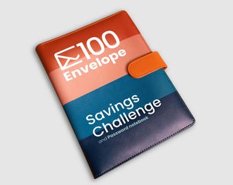 100 Envelope Savings Challenge Binder, A5 Budget Book with Password Pages