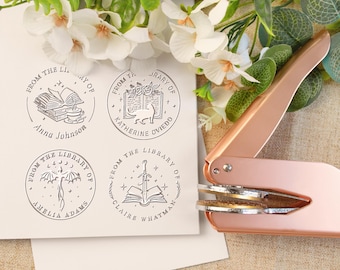 Personalized Book Embosser/From the Library of Book Stamp/Library Embosser/ Embosser Stamp/Ex Libris/ Gifts for Book Lovers