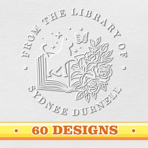 Gepersonaliseerde boekembosser/aangepast uit de bibliotheek van boeken