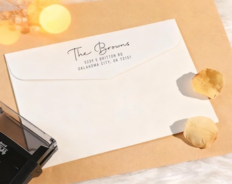 Personalized Return Address Stamp/Custom Home Address Self-Inking Stamp/Invitation Stamp/Wedding Stamp/Business Stamp/Housewarming Gift