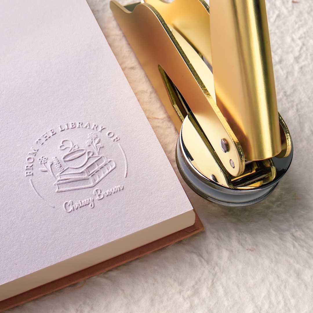 Personalized Book Embosser/custom From the Library of Book Stamp ...