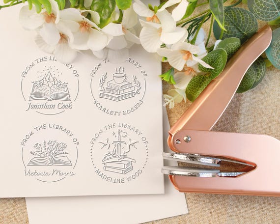 Personalized Book Embosser/Custom Book Embosser/From The Library Of Book Embosser/Library Embosse/Ex Libris /Book Lover Gift