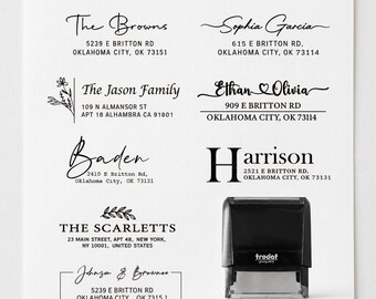 Spersonalizowany stempel z adresem zwrotnym/Spersonalizowany stempel samotuszujący z adresem domowym/Stempel z zaproszeniem/Stempel ślubny/Stempel firmowy/Prezent na parapetówkę