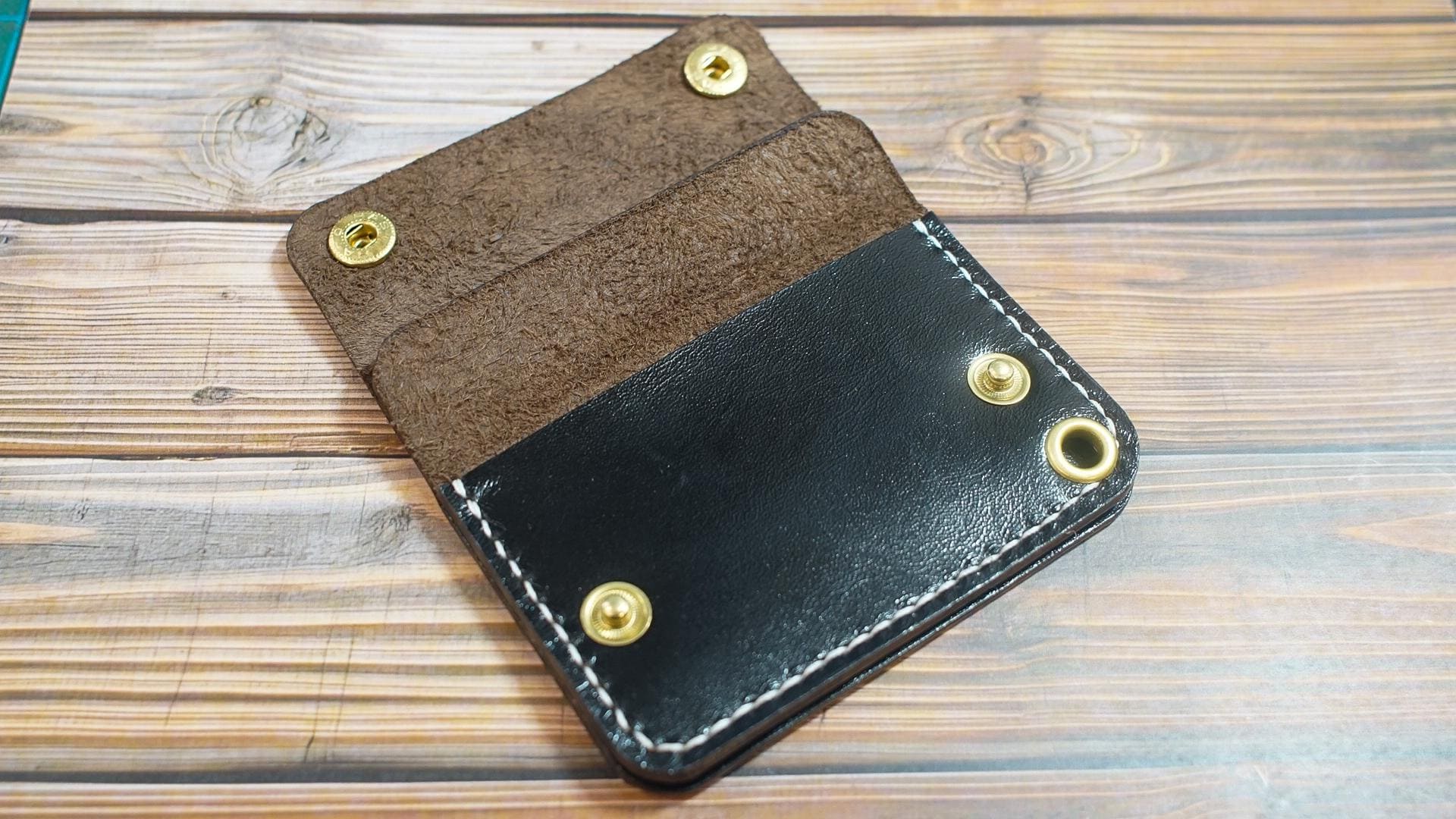 Genuine Horse Leather Mini Tracker Wallet, Horse Leather, Black