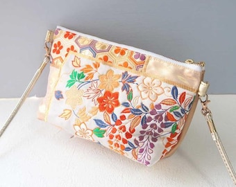 Kimono Remake Kimono beautiful Obi Shoulder bag bag Cosmetic bag Handmade